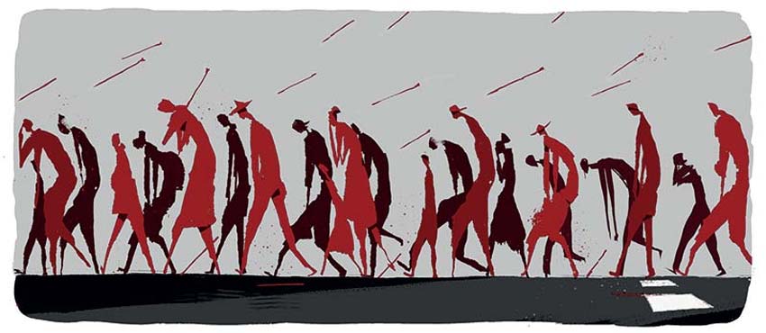 Lectura hecha con patas: una caravana migrante desde abajo